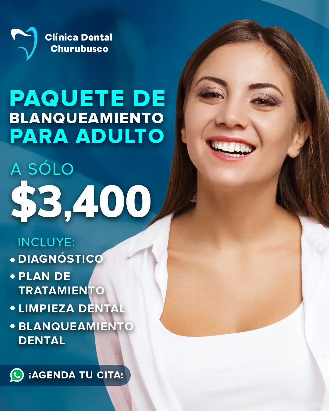 Blanqueamiento dental + profilaxis con ultrasonido + kit anti sensibilidad.